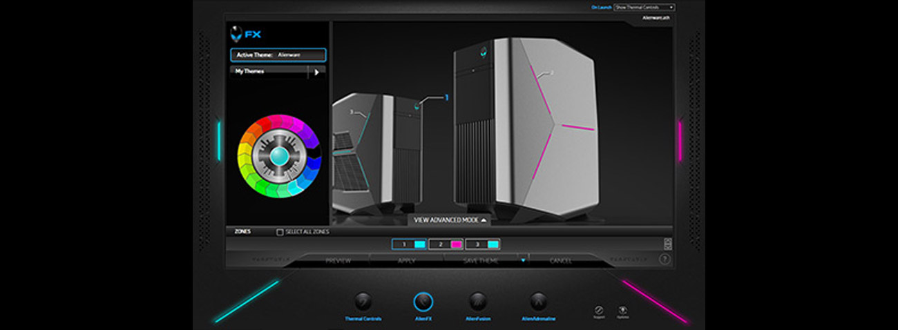 Dell Alienware Aurora podświetlenie