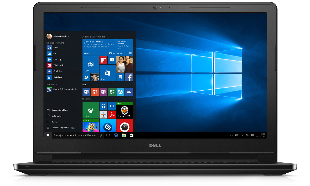laptop przód