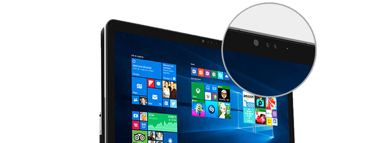 Laptop Dell Inspiron 7779 wbudowana kamera funkcja rozpoznawania twarzy