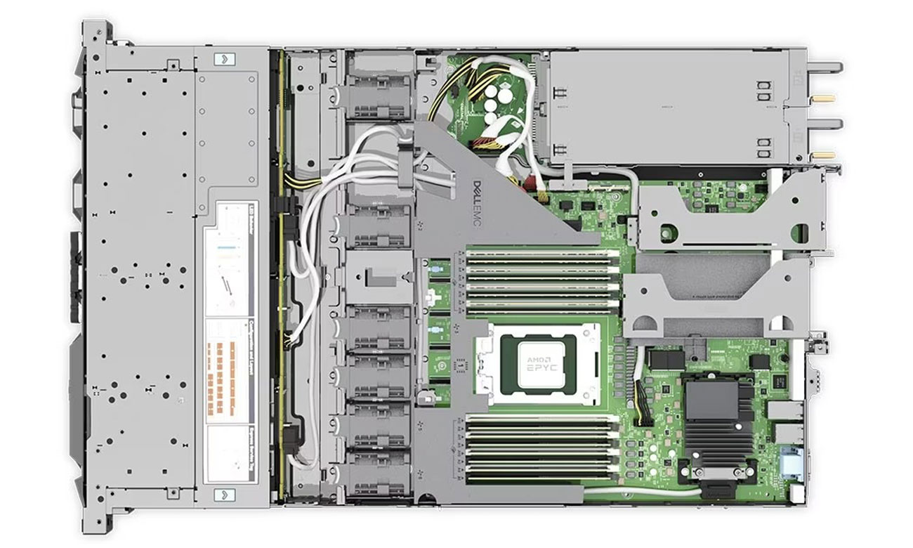 Dell PowerEdge R6515 wnętrze