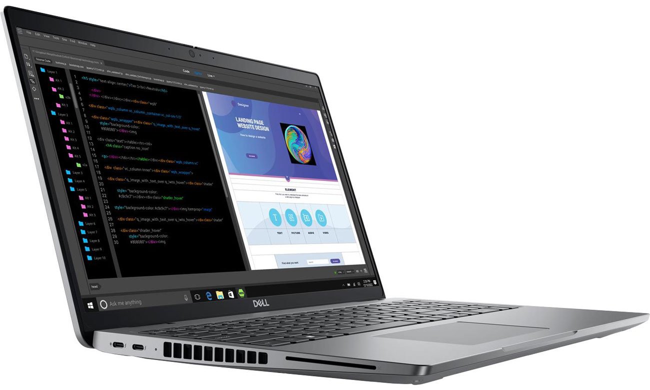 Графічний дизайн ноутбука Dell Precision 3580