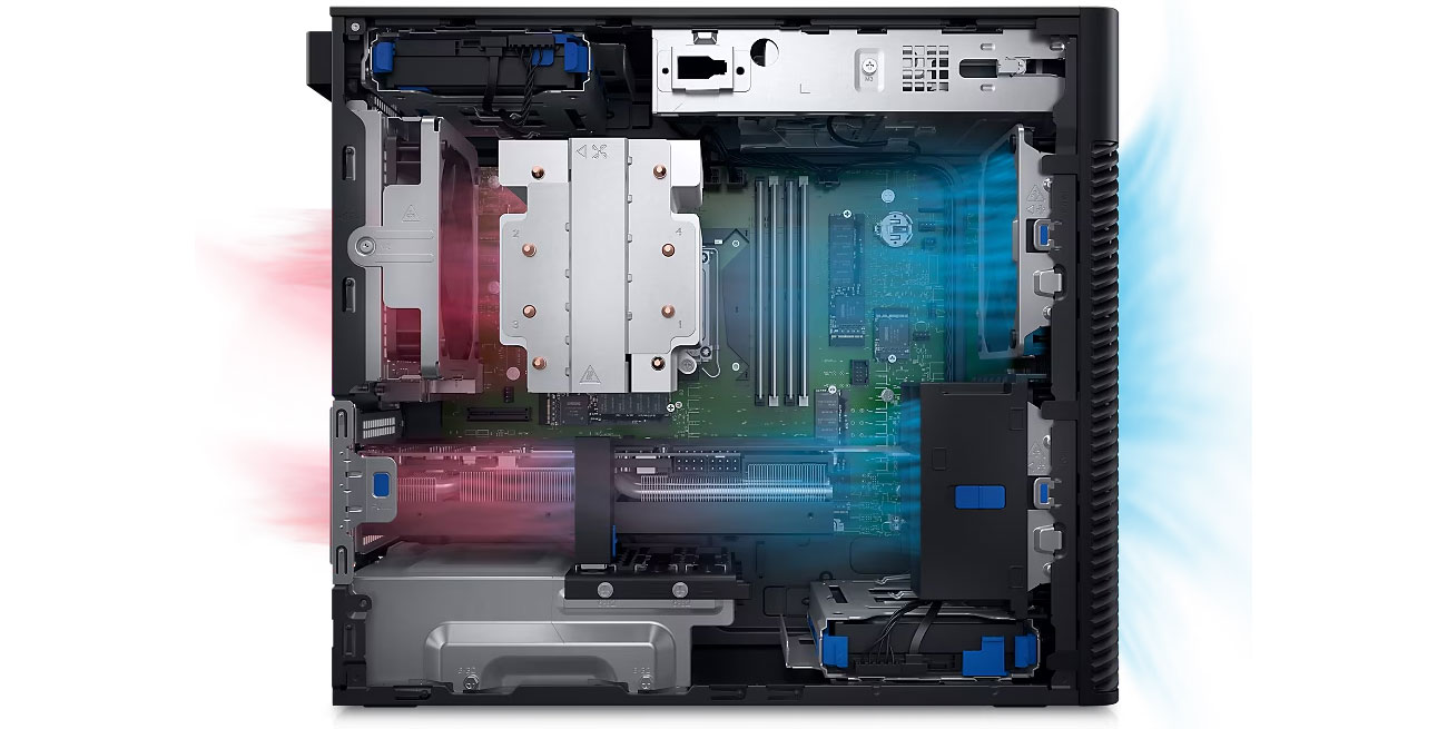 Dell Precision 3660 wnętrze obudowy
