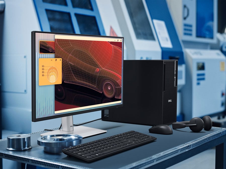 Dell Pro Tower na biurku w biurze
