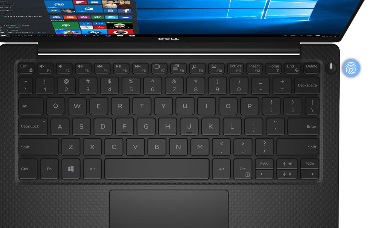 Dell XPS 13 9370 Wbudowany czytnik linii papilarnych