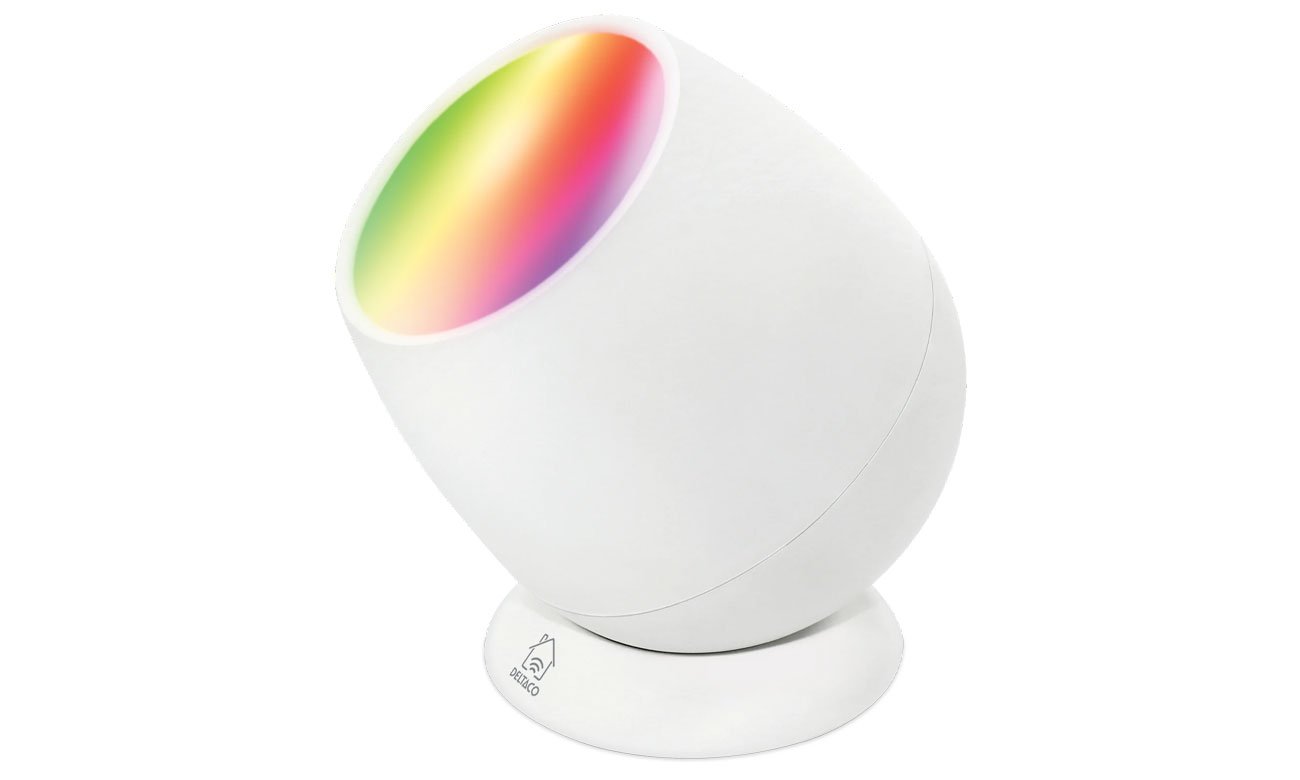 Inteligentna lampa Deltaco WAKE-UP SH-LA01 - Widok od przodu pod kątem