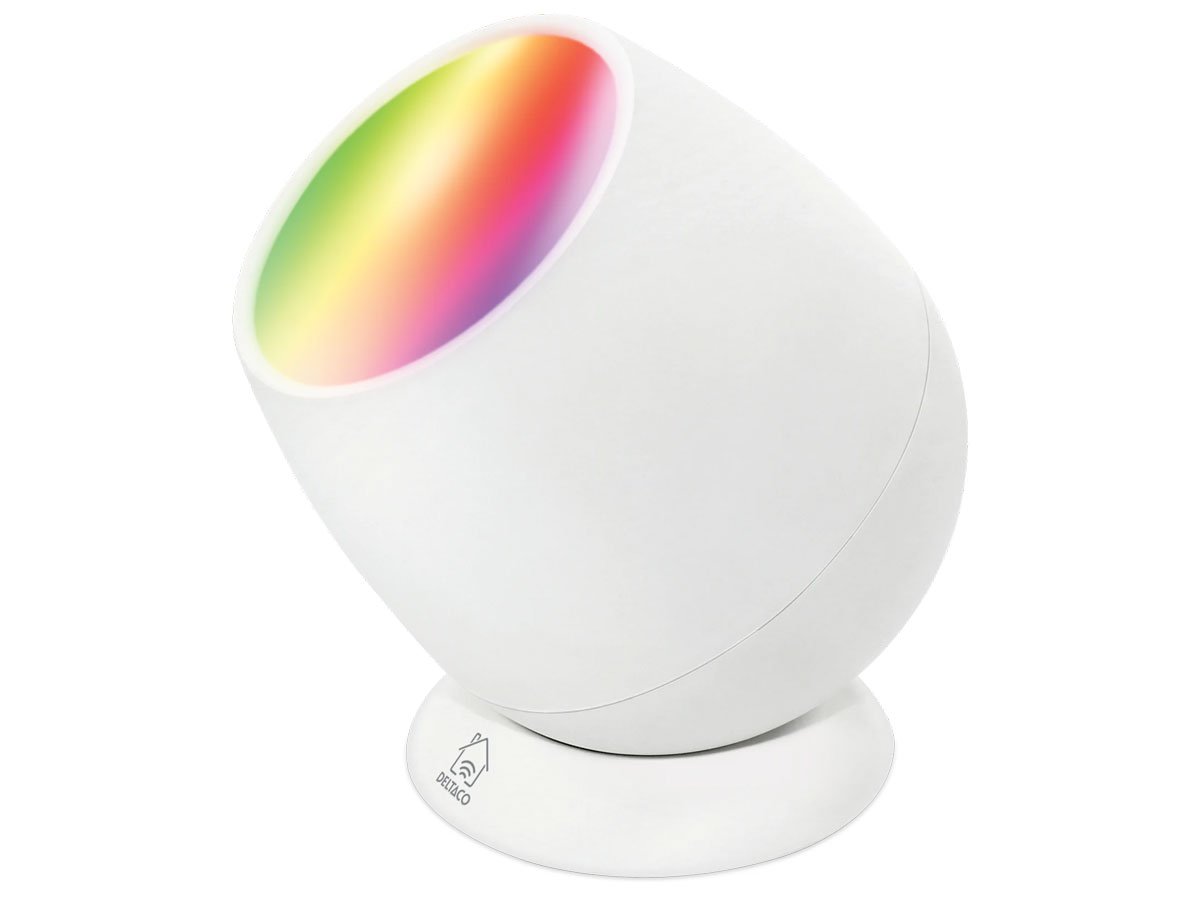 Inteligentna lampa Deltaco WAKE-UP SH-LA01 - Widok od przodu pod kątem