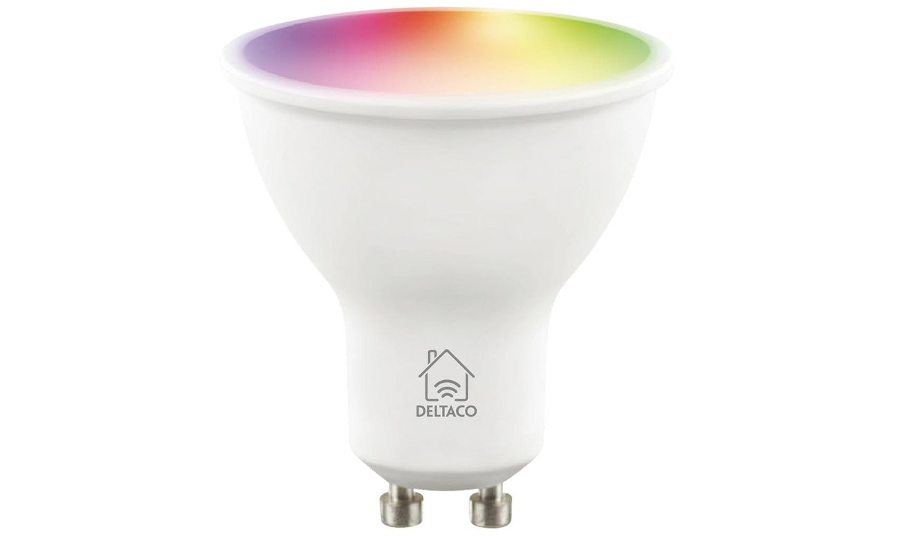 Deltaco SMART H RGB LED lamp GU10 WiFI 2.4GHz 5W 470 lm Dim 220240 V