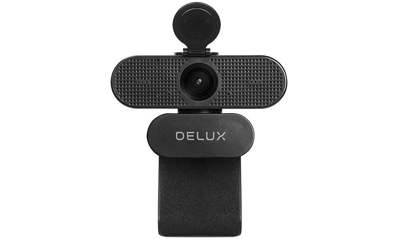 Kamera internetowa z mikrofonem Delux DC03 Czarna - Widok od przodu