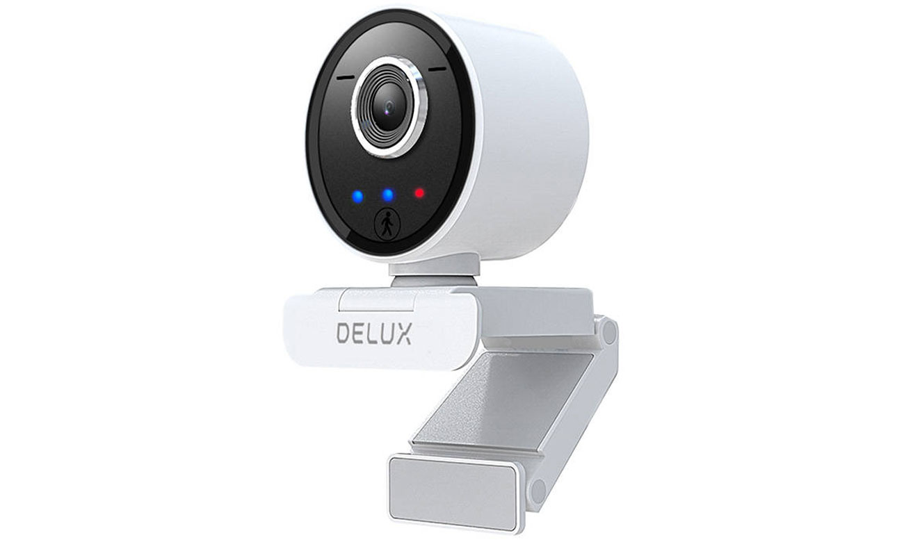 Kamera internetowa Delux DC07 Biała - Widok od przodu pod kątem