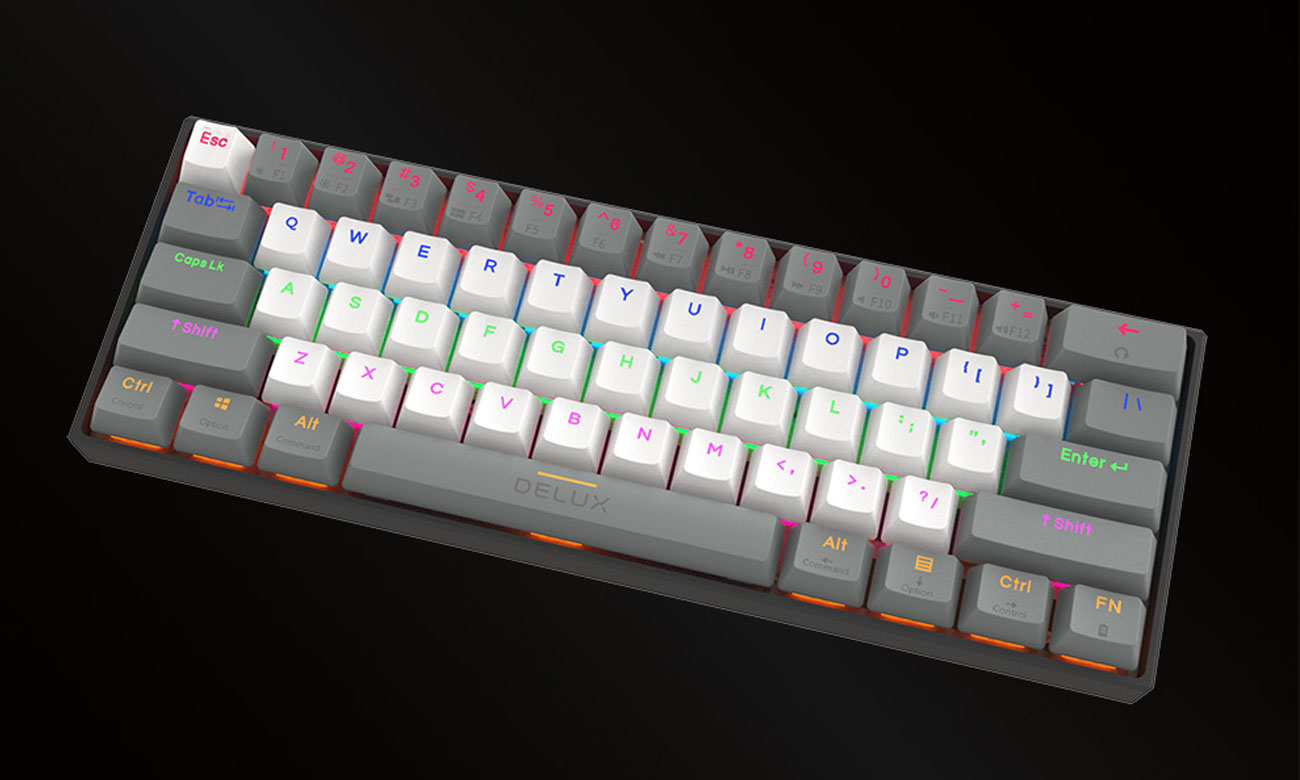 Delux KM33 BT RGB widok z góry pod kątem