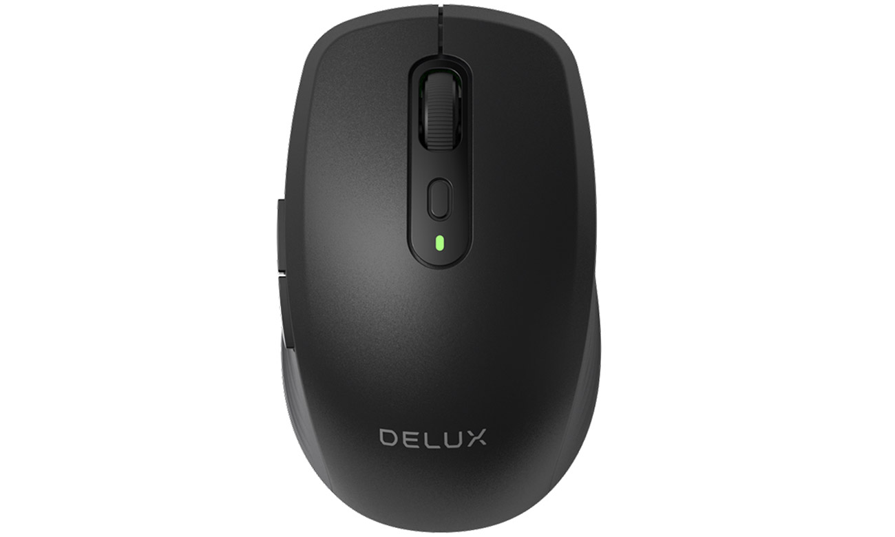 Bezprzewodowa mysz optyczna Delux M519GD Czarna - Widok od przodu