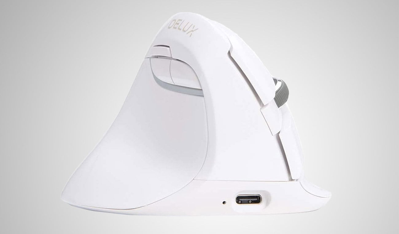 Mysz pionowa Delux M618ZD biała