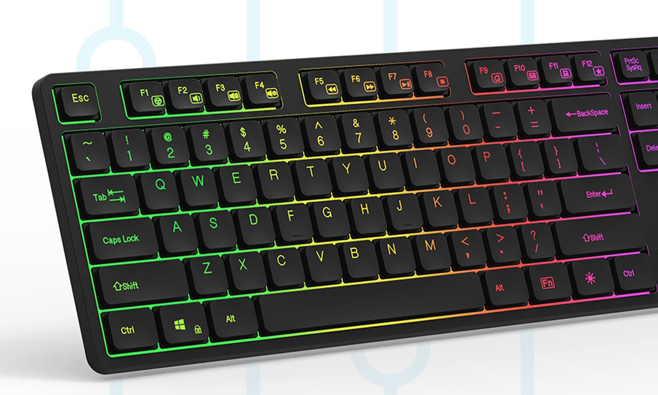 Delux SK800GL 2.4G Silent RGB - Klawiatury bezprzewodowe - Sklep ...