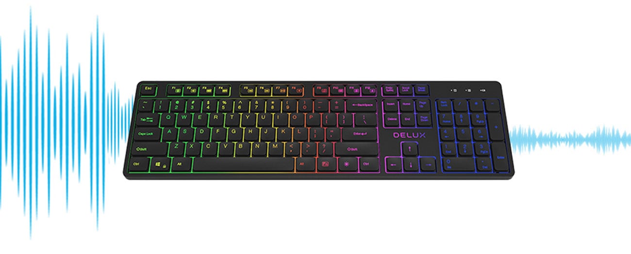 Delux SK800GL 2.4G Silent RGB 