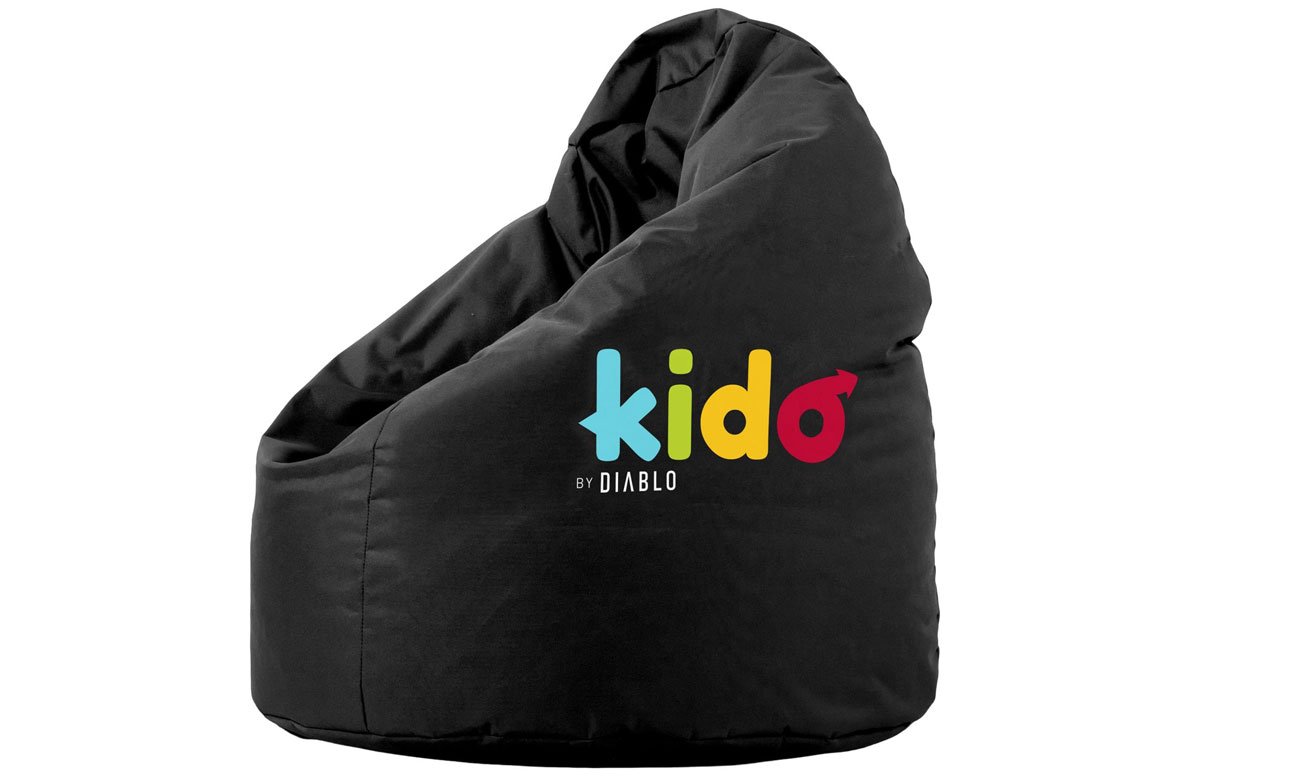 Pufa dla dziecka Diablo Chairs Kido Czarna - Widok ogólny