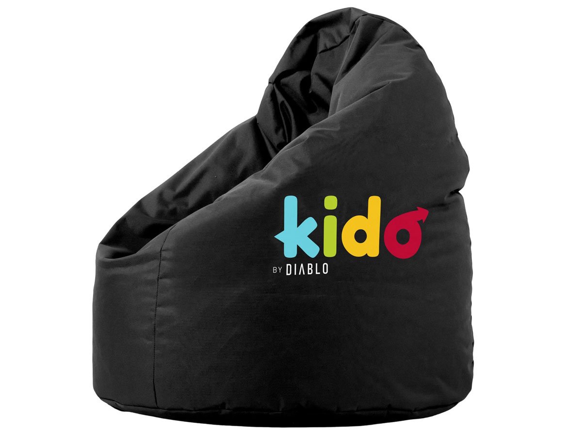 Pufa dla dziecka Diablo Chairs Kido Czarna - Widok ogólny