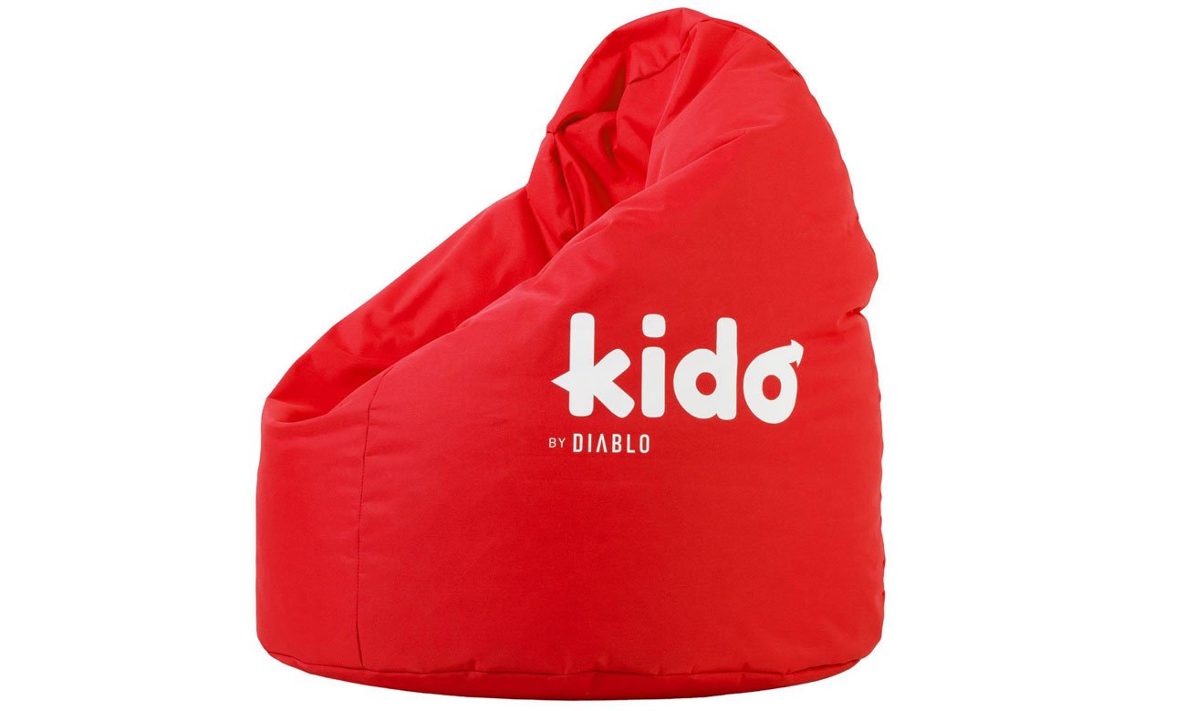 Pufa dla dziecka Diablo Chairs Kido Czerwona - Widok ogólny