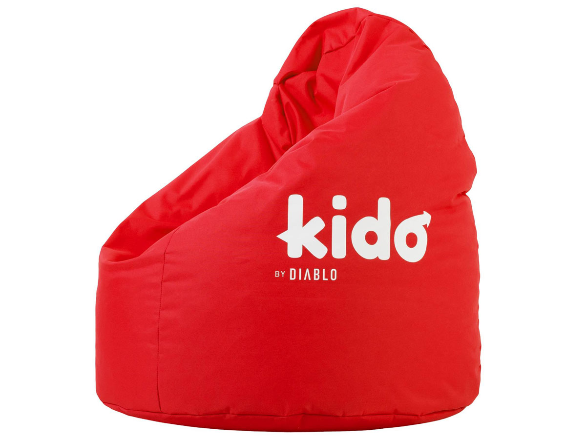 Pufa dla dziecka Diablo Chairs Kido Czerwona - Widok ogólny