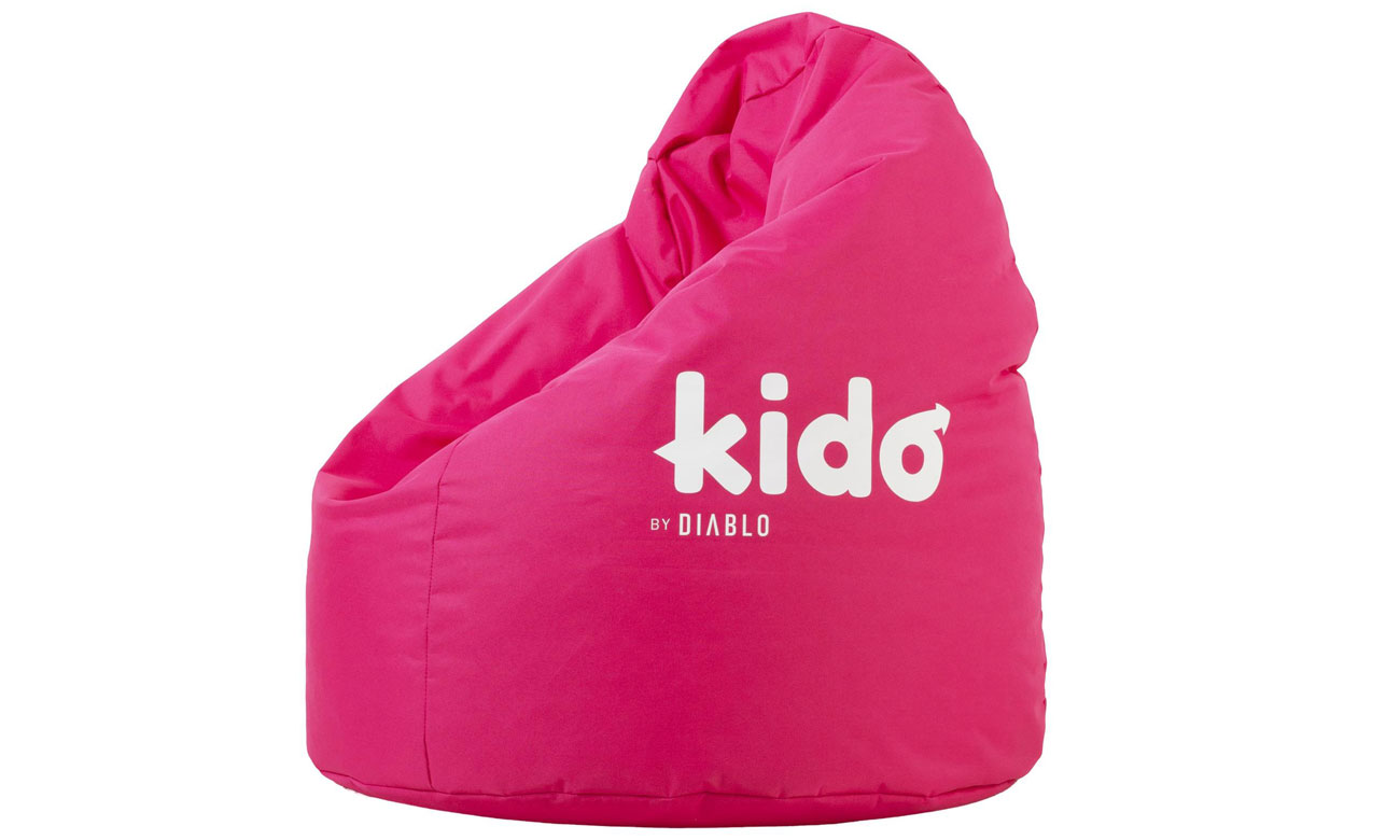 Pufa dla dziecka Diablo Chairs Kido Różowa - Widok ogólny