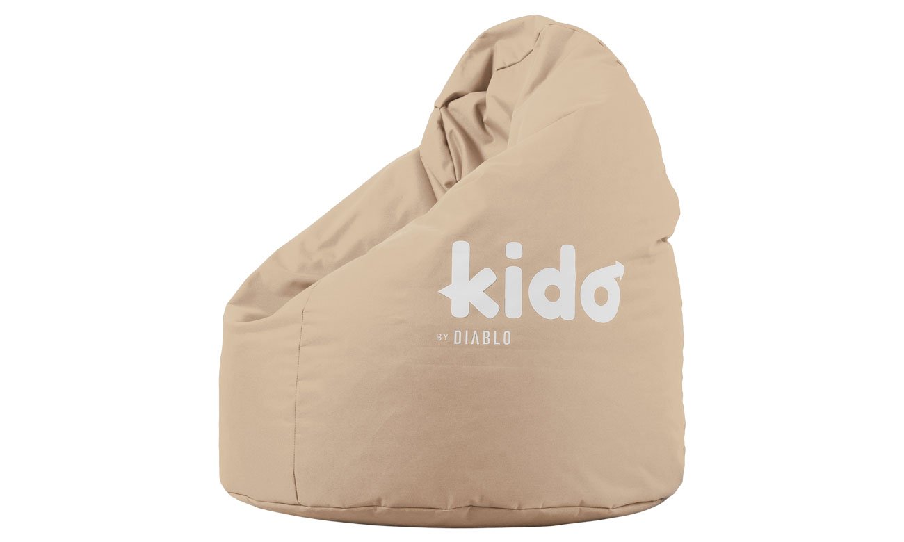 Pufa dla dziecka worek sako Diablo Chairs Kido Beżowa - Widok ogólny