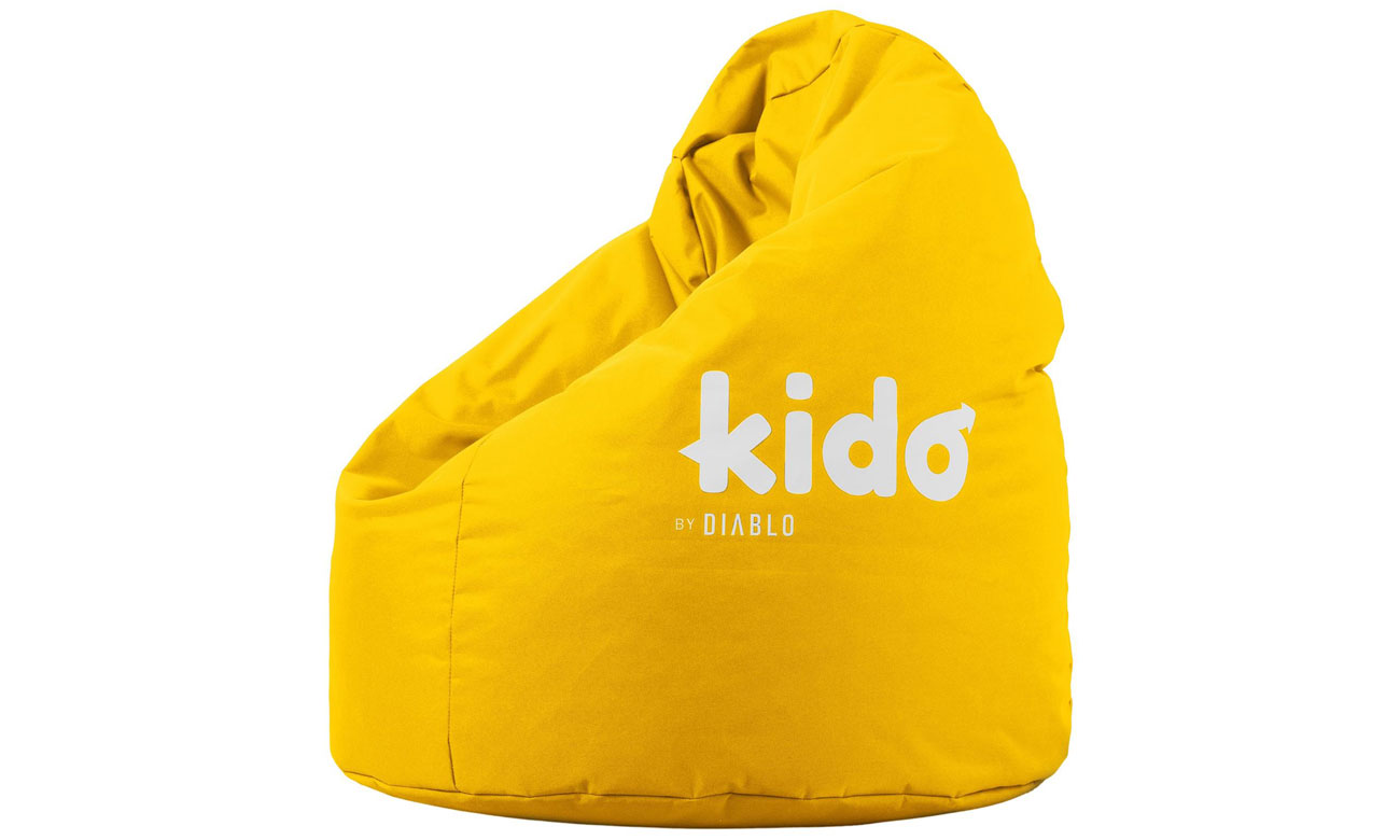 Pufa dla dziecka Diablo Chairs Kido Żółta - Widok ogólny