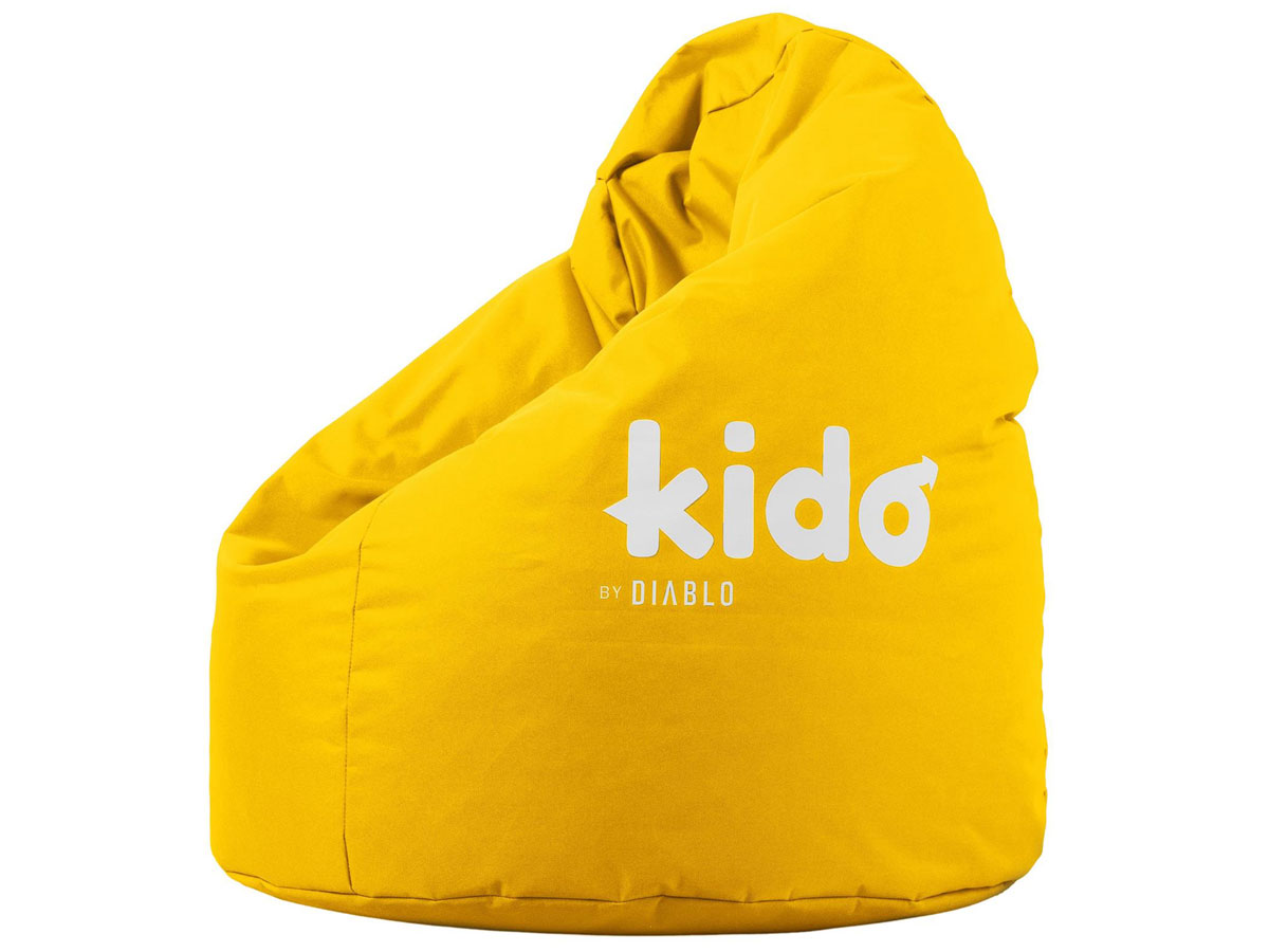 Pufa dla dziecka Diablo Chairs Kido Żółta - Widok ogólny