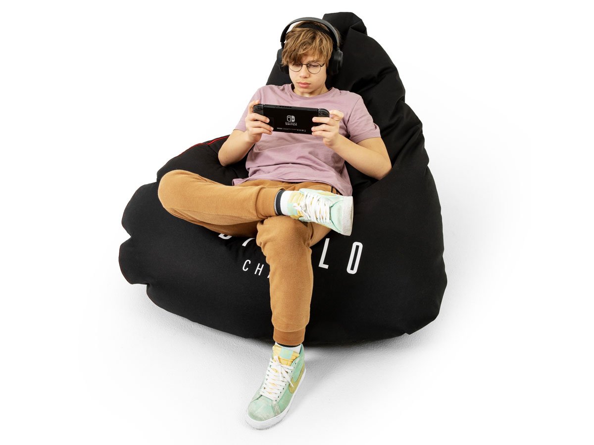Pufa gamingowa Diablo Chairs Czarna - Grafika lifestyle