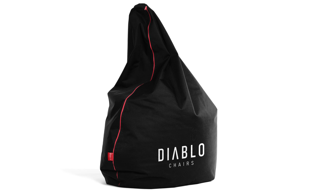 Pufa gamingowa Diablo Chairs Czarna - Widok ogólny