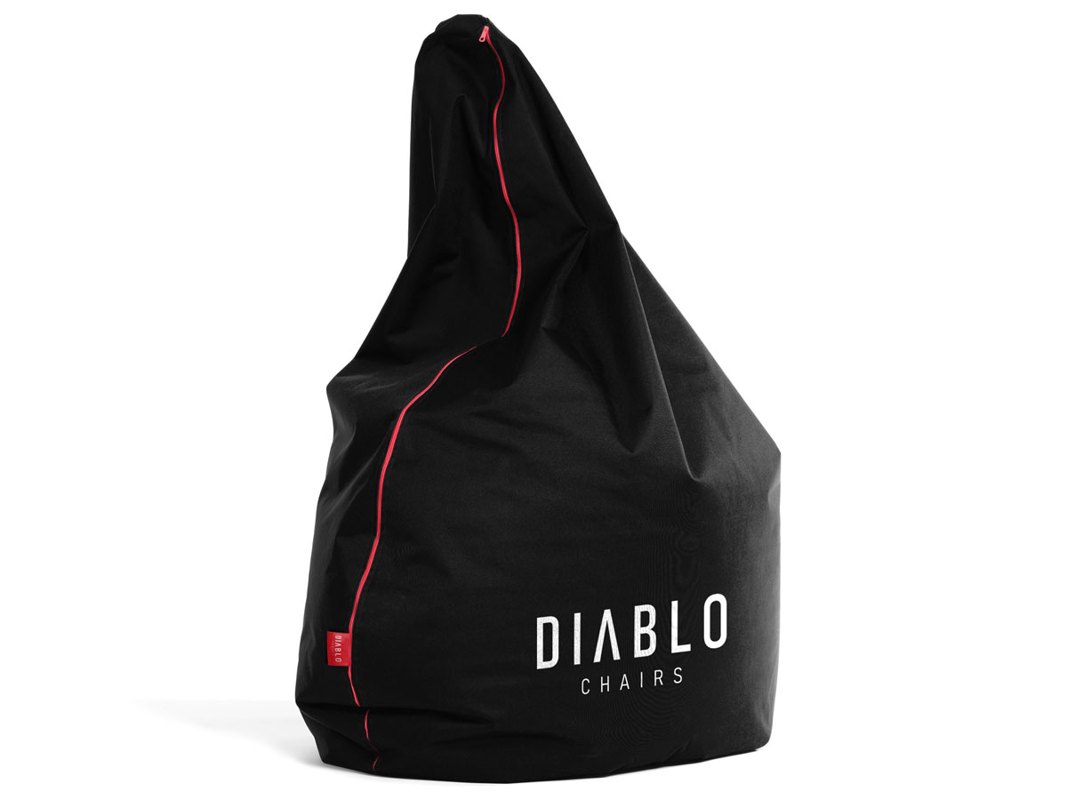 Pufa gamingowa Diablo Chairs Czarna - Widok ogólny