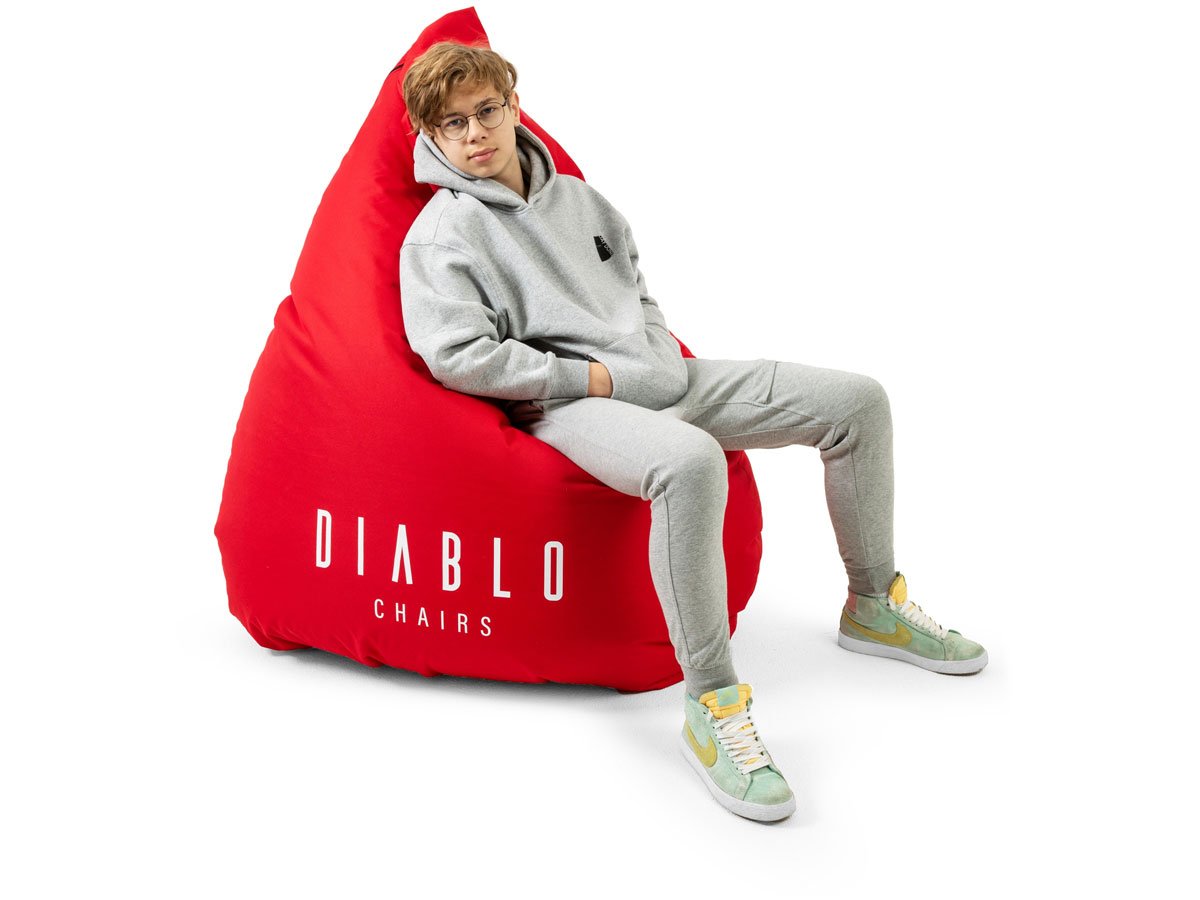Pufa gamingowa Diablo Chairs Czerwona - Grafika lifestyle