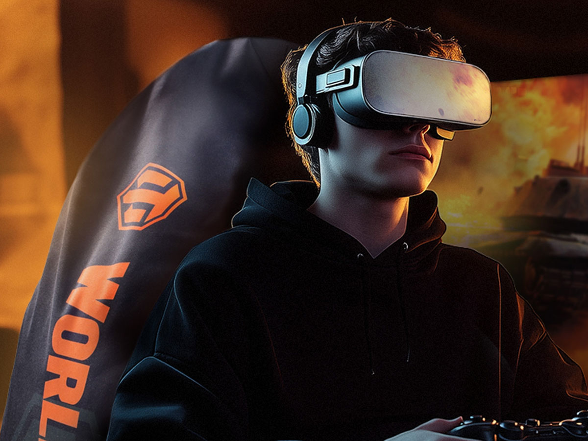 Pufa gamingowa Diablo Chairs World of Tanks - Grafika lifestyle