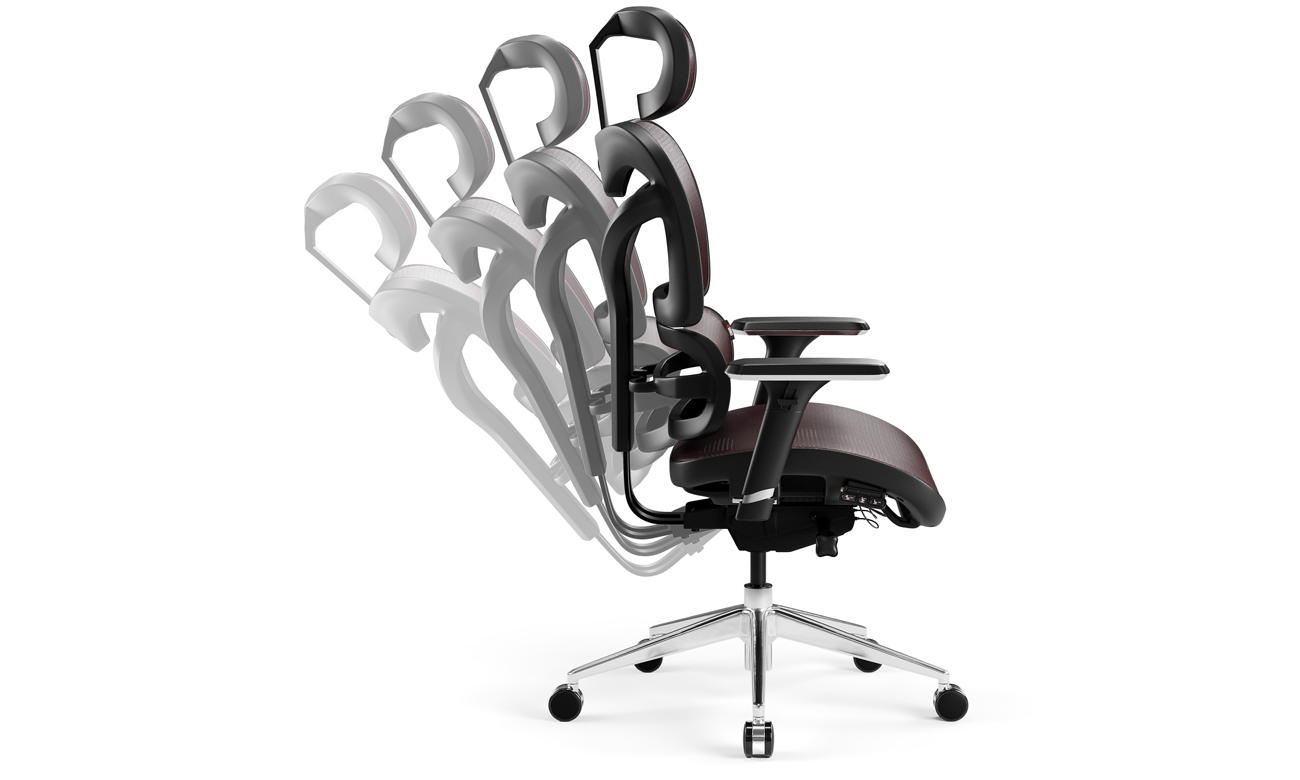 Fotel biurowy Diablo Chairs V-Commander Czarno-burgundowy - Grafika lifestyle