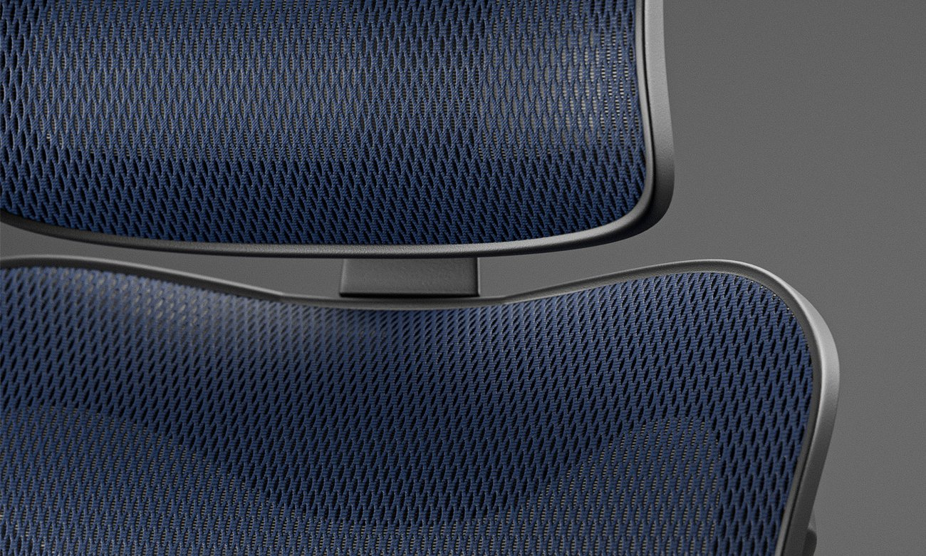 Fotel biurowy Diablo Chairs V-Commander Czarno-niebieski - Oddychająca siatka V-Mesh
