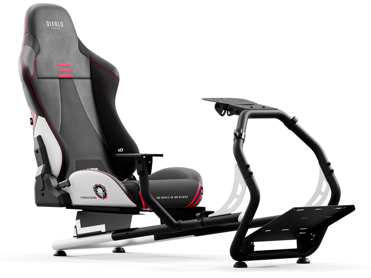 Fotel do grania na kierownicy Diablo Chairs X-Drive - Widok ogólny