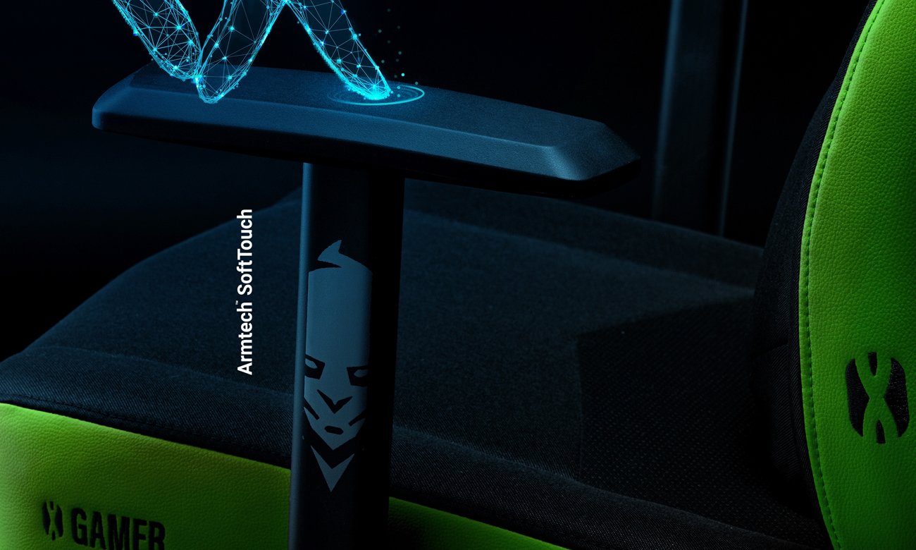 Fotel gamingowy Diablo Chairs X-Gamer 2.0 Czarno-zielony - Grafika lifestyle