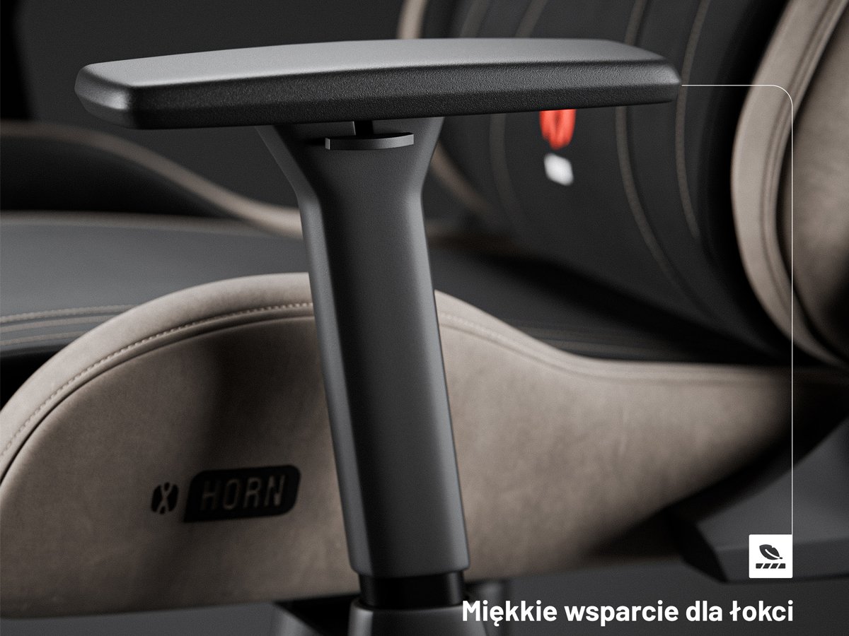 Diablo Chairs X-Horn 2.0 Normal Size Camel Black Tkanina - Komfortowe wsparcie całego ciała