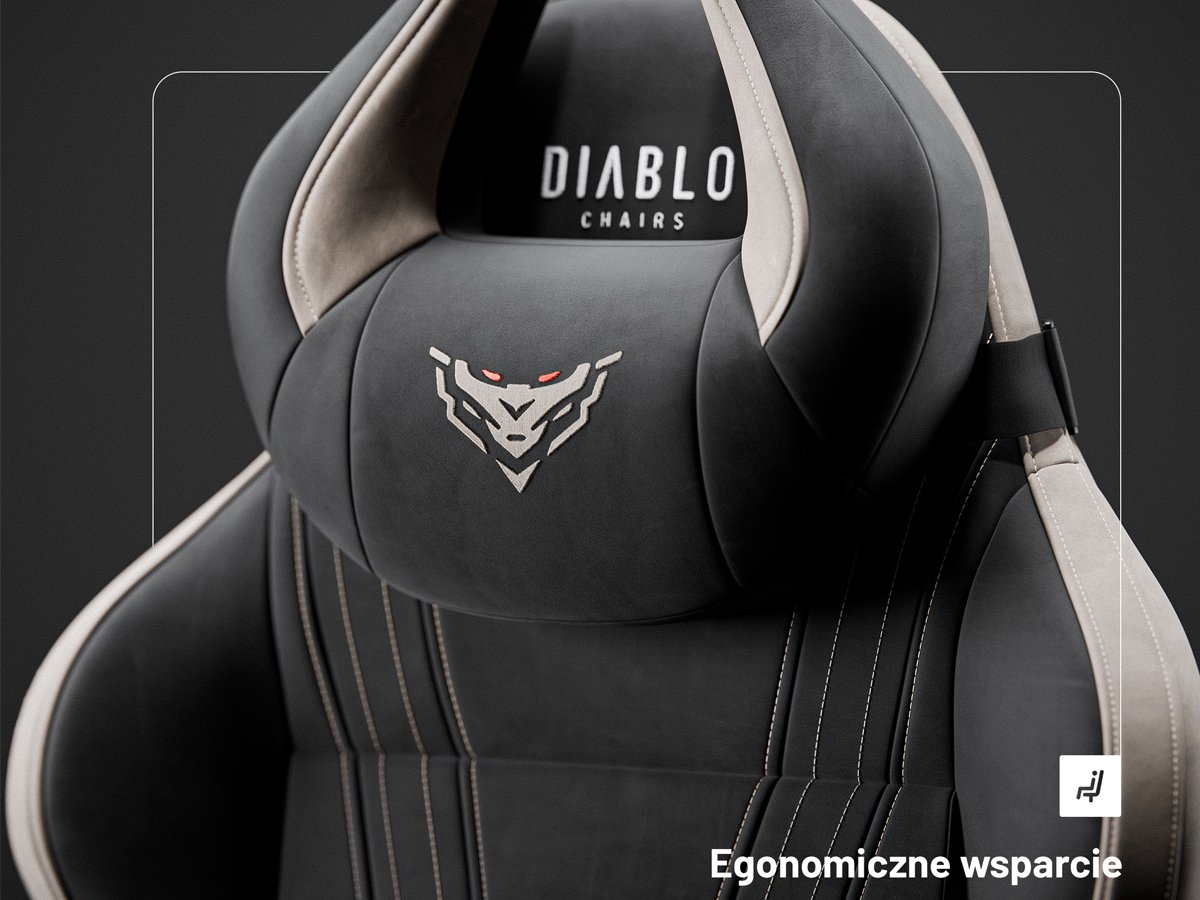 Diablo Chairs X-Horn 2.0 Normal Size Camel Black Tkanina - Perfekcyjne dopasowanie