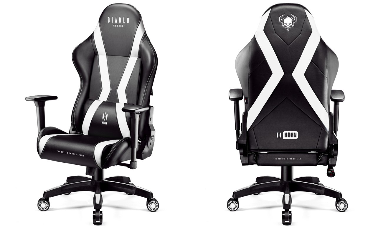 Diablo Chairs X-Horn 2.0 normal (czarno-biały) - Fotele gamingowe - Sklep  komputerowy 