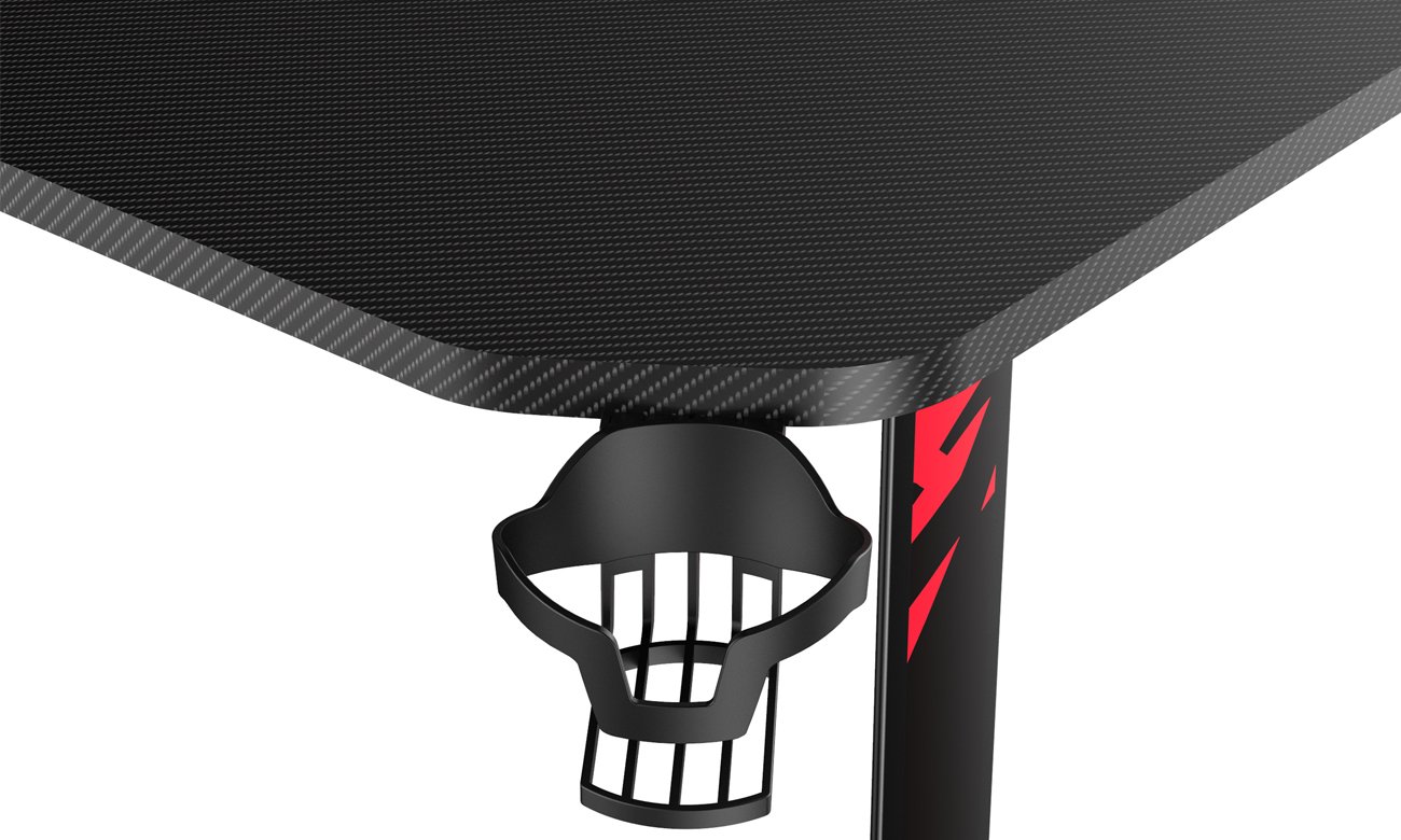 Biurko gamingowe Diablo Chairs X-Mate 1600 - Uchwyty na kubek i słuchawki