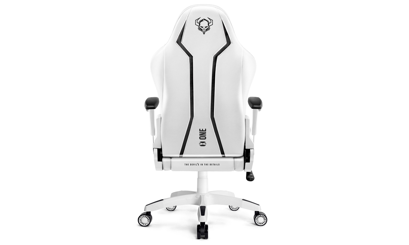 Fotel gamingowy Diablo Chairs X-One 2.0 Biało-czarny - Widok od tyłu