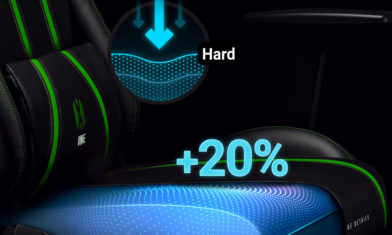 Fotel gamingowy Diablo Chairs X-One 2.0 Czarno-zielony - Wygoda użytkowania