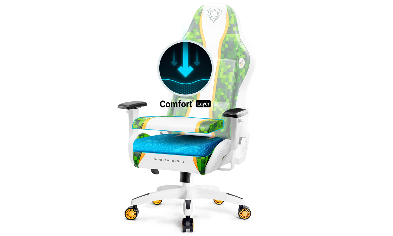Diablo Chairs X-One 2.0 Kido Craft Edition - Fotele gamingowe - Sklep  komputerowy 