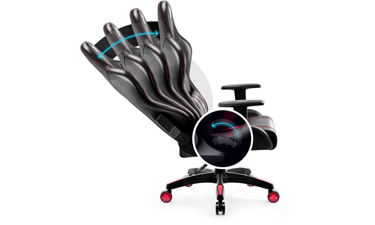 Diablo Chairs X-One 2.0 Kids Size czarno-czerwony regulacja