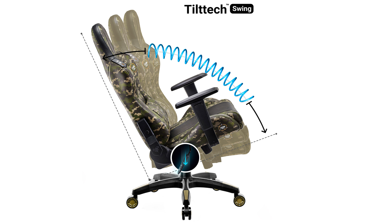 Fotel gamingowy Diablo Chairs  X-One 2.0 King Size Legion - Regulowanie ustawień fotela