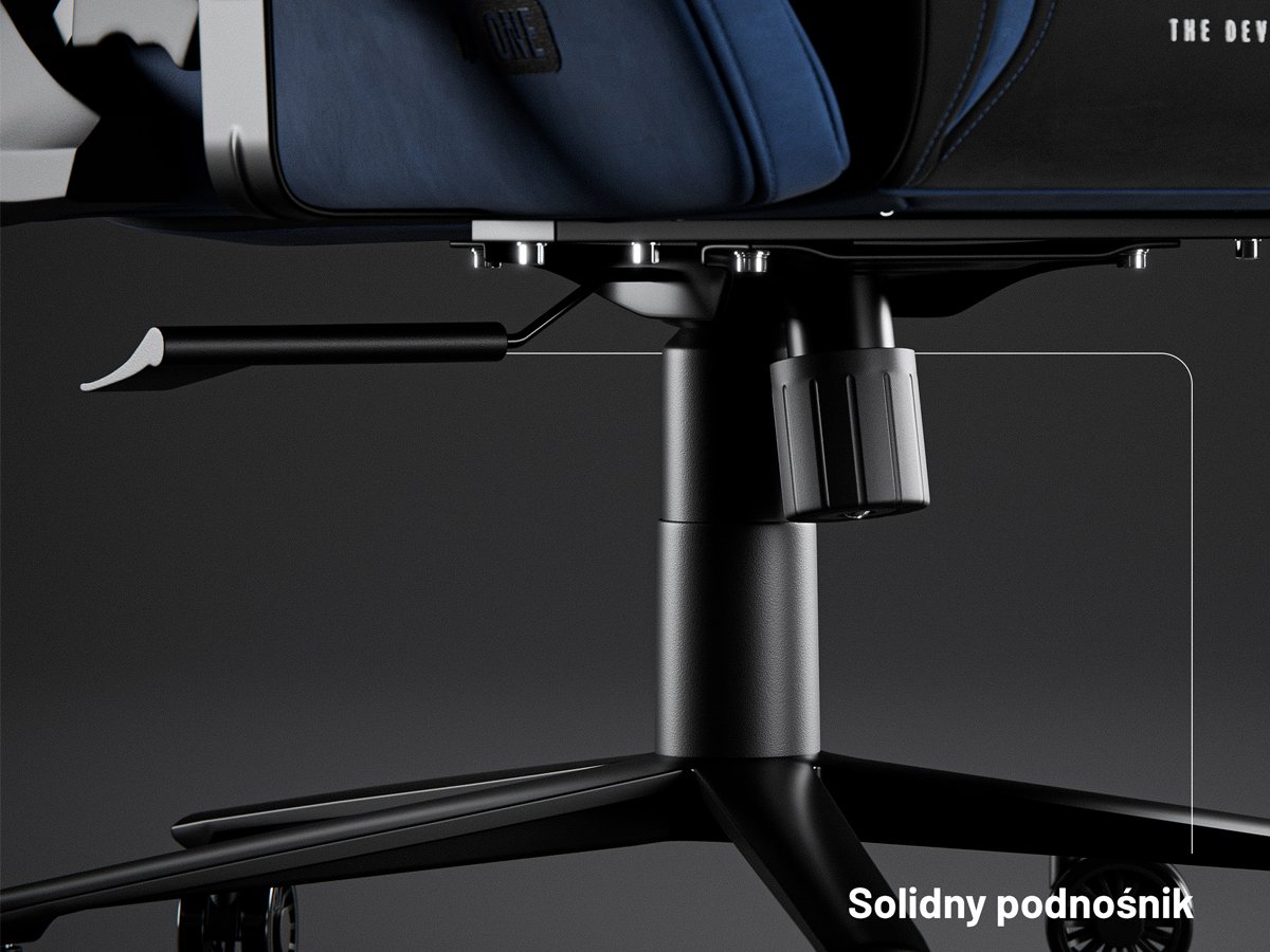Diablo Chairs X-One 2.0 Normal Size Night Blue Tkanina - Solidna podstawa i wytrzymałe kółka