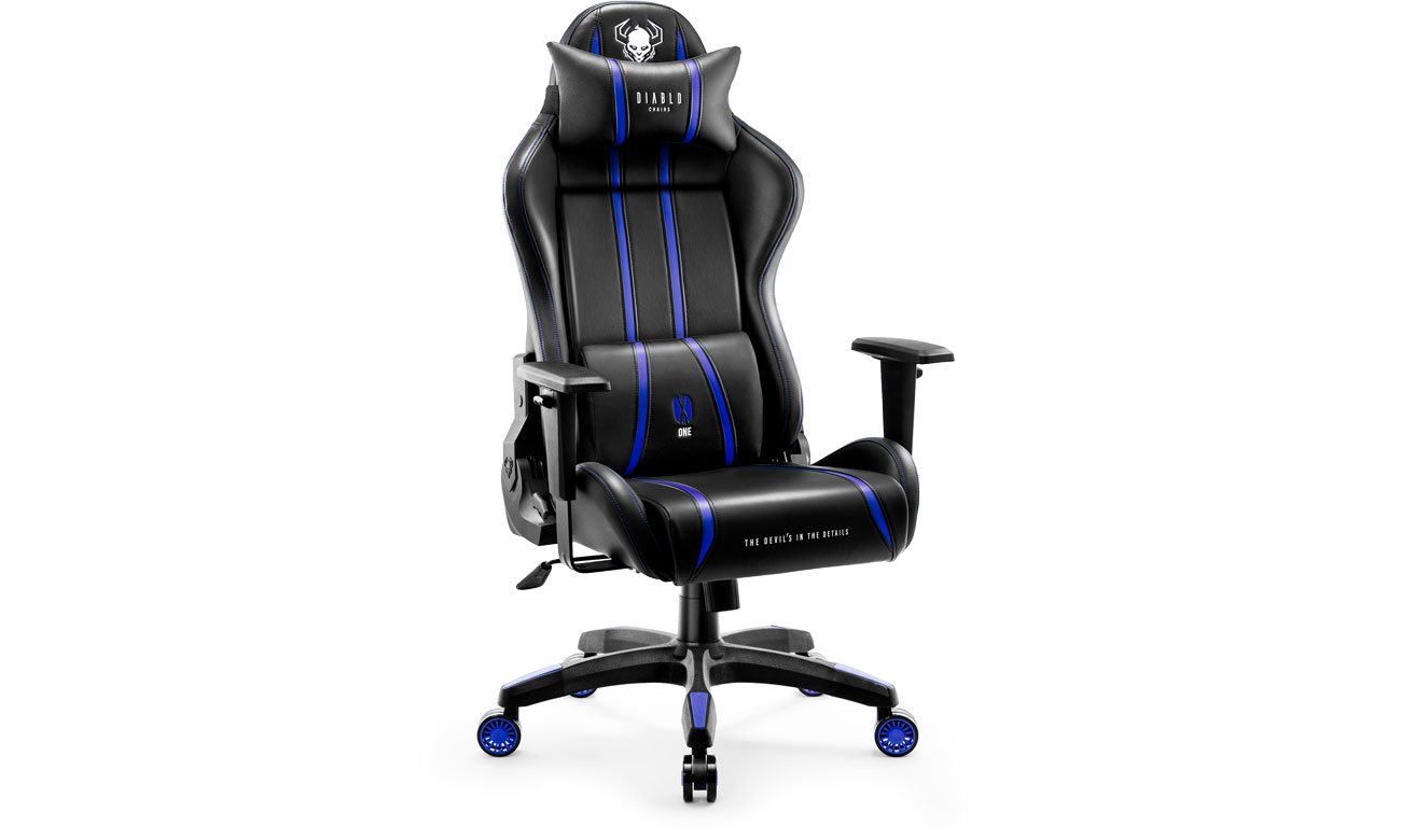 Diablo Chairs X-One 2.0 czarno-niebieski fotel gamingowy