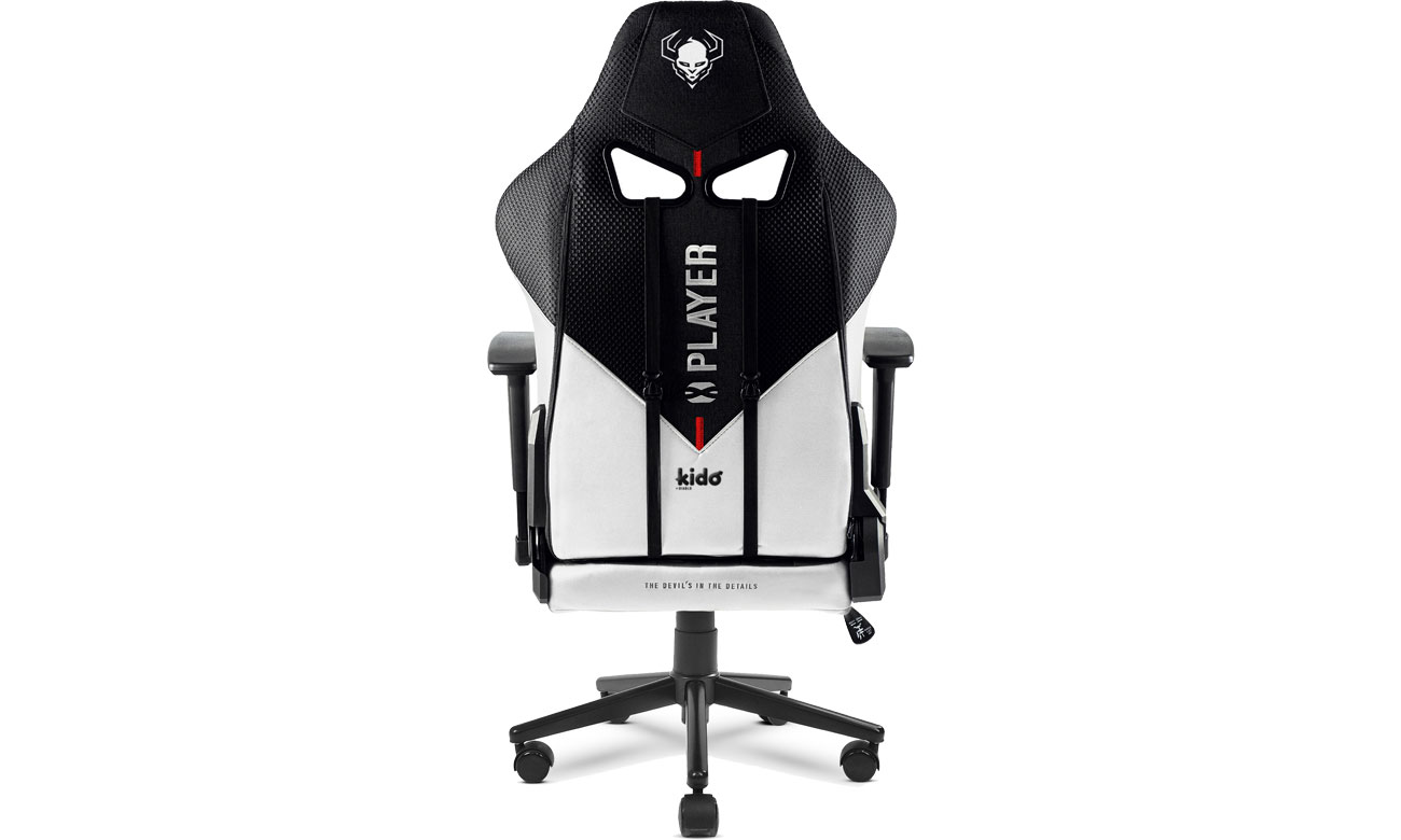 Diablo Chairs X-Player 2.0 Kids biało-czarny widok z tyłu