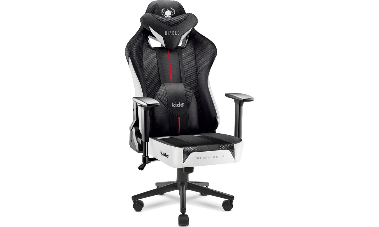 Fotel gamingowy Diablo Chairs X-Player 2.0 Kids biało-czarny