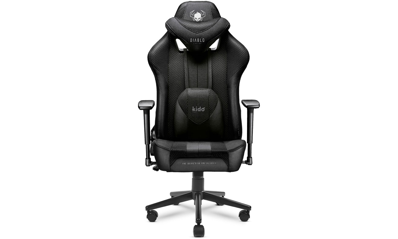Diablo Chairs X-Player 2.0 Kids czarny widok z przodu
