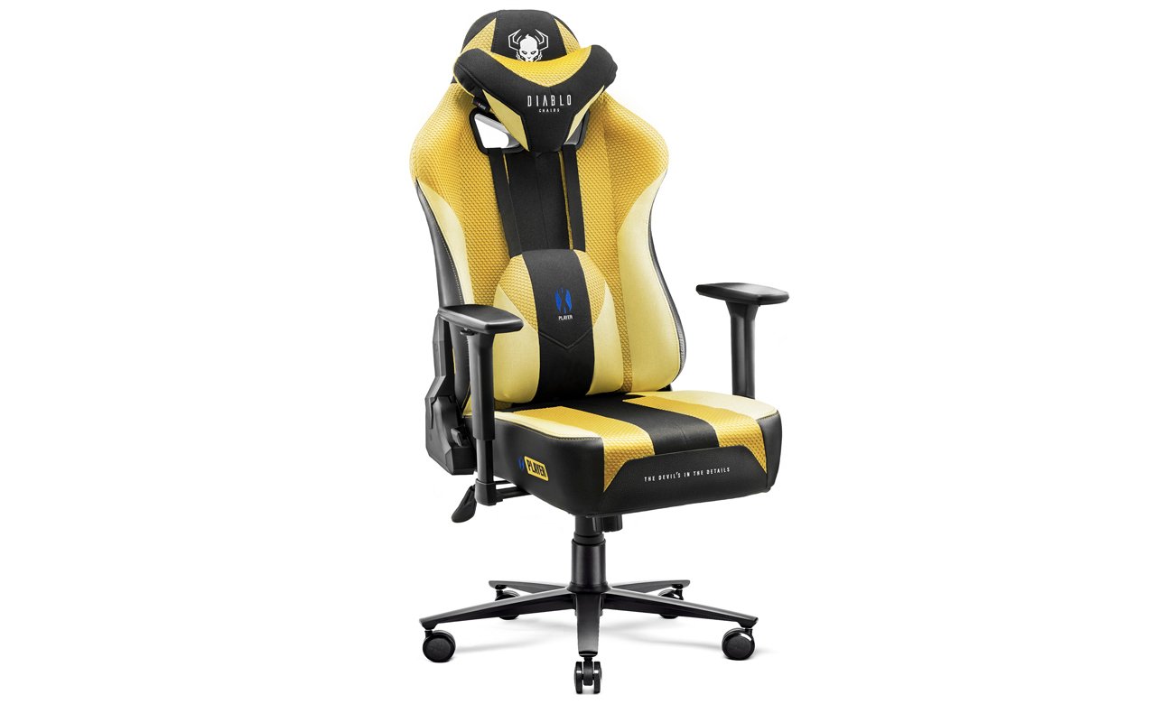 Fotel gamingowy Diablo Chairs X-Player 2.0 King Size Dark Sunflower - Widok od przodu pod kątem